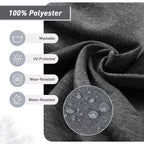 Lot de 4 coussins de chaise à dossier haut Aoodor Patio, 46 ​​x 21 x 4 pouces (coussins uniquement)