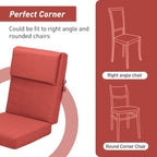 Lot de 4 coussins de chaise à dossier haut Aoodor Patio, 46 ​​x 21 x 4 pouces (coussins uniquement)