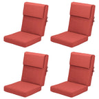 Lot de 4 coussins de chaise à dossier haut Aoodor Patio, 46 ​​x 21 x 4 pouces (coussins uniquement)