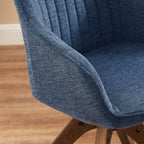 Fauteuil d'appoint pivotant Art Leon pour bureau moderne avec pieds en bois