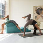 Chaise longue convertible Avana Kami / Yoga et massage - Ottomane 2 en 1 avec fauteuil de yoga pliable dissimulé, microvelours - N/A