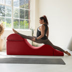 Chaise longue convertible Avana Kami / Yoga et massage - Ottomane 2 en 1 avec fauteuil de yoga pliable dissimulé, microvelours - N/A