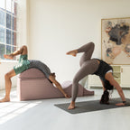 Chaise longue convertible Avana Kami / Yoga et massage - Ottomane 2 en 1 avec fauteuil de yoga pliable dissimulé, microvelours - N/A