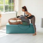 Chaise longue convertible Avana Kami / Yoga et massage - Ottomane 2 en 1 avec fauteuil de yoga pliable dissimulé, microvelours - N/A