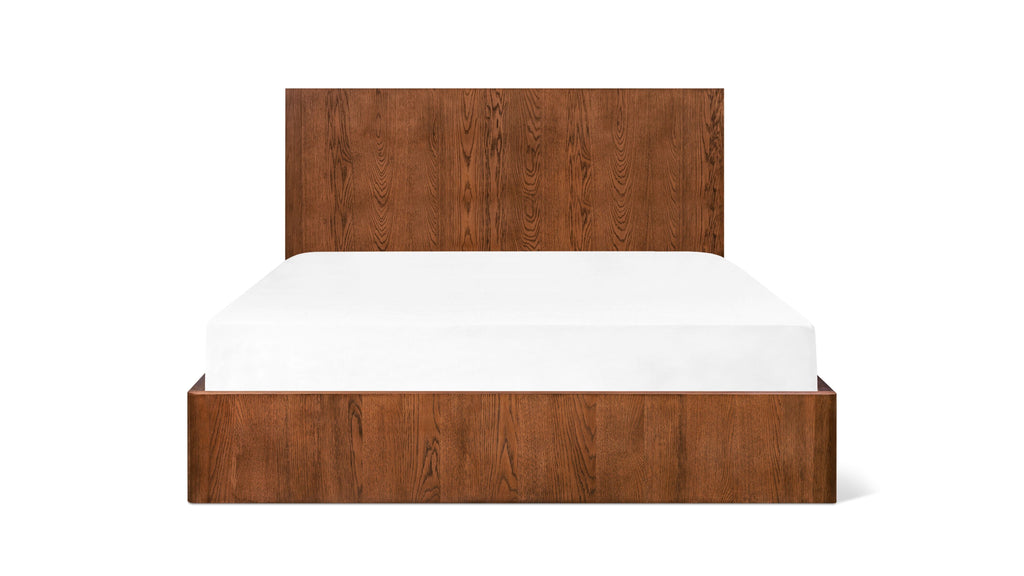 Lit coffre Form, Queen, noyer teinté