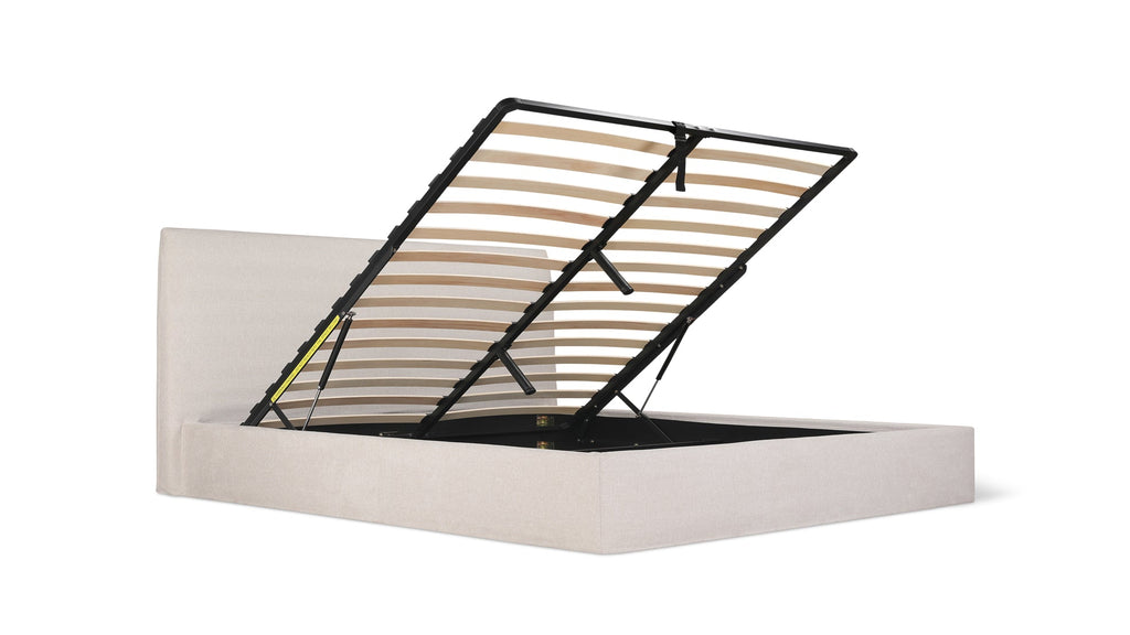 Lit coffre Wave, King, Latte