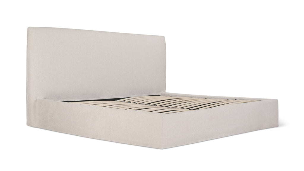 Lit coffre Wave, King, Latte