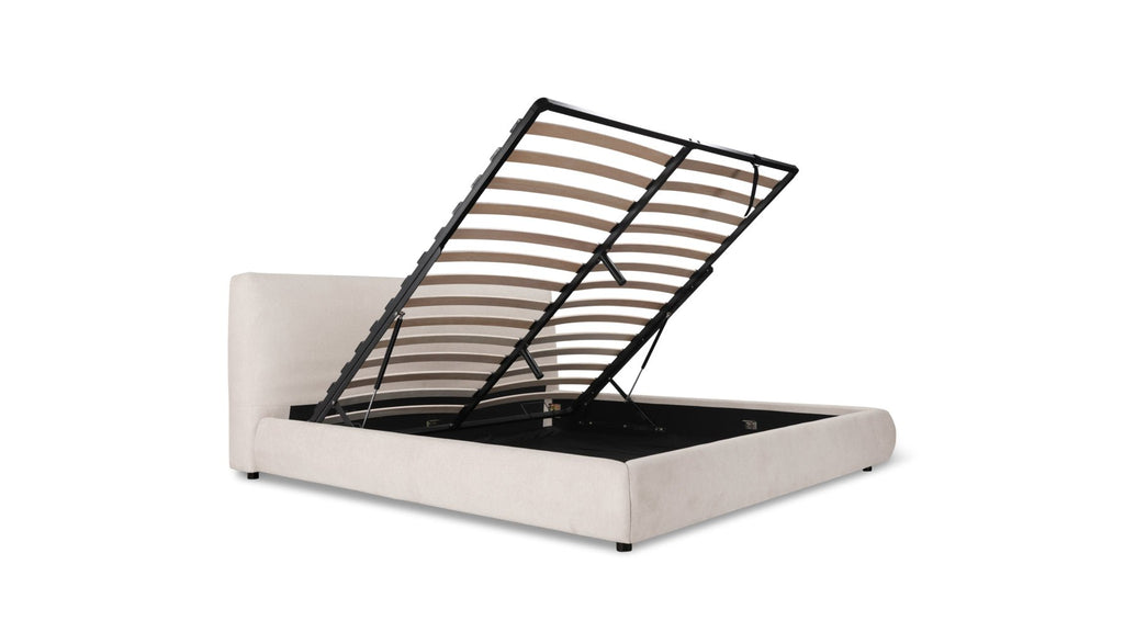 Lit de rêve avec rangement, Queen, Latte