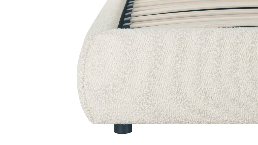 Lit de rêve avec rangement, King, couleur crème bouclée