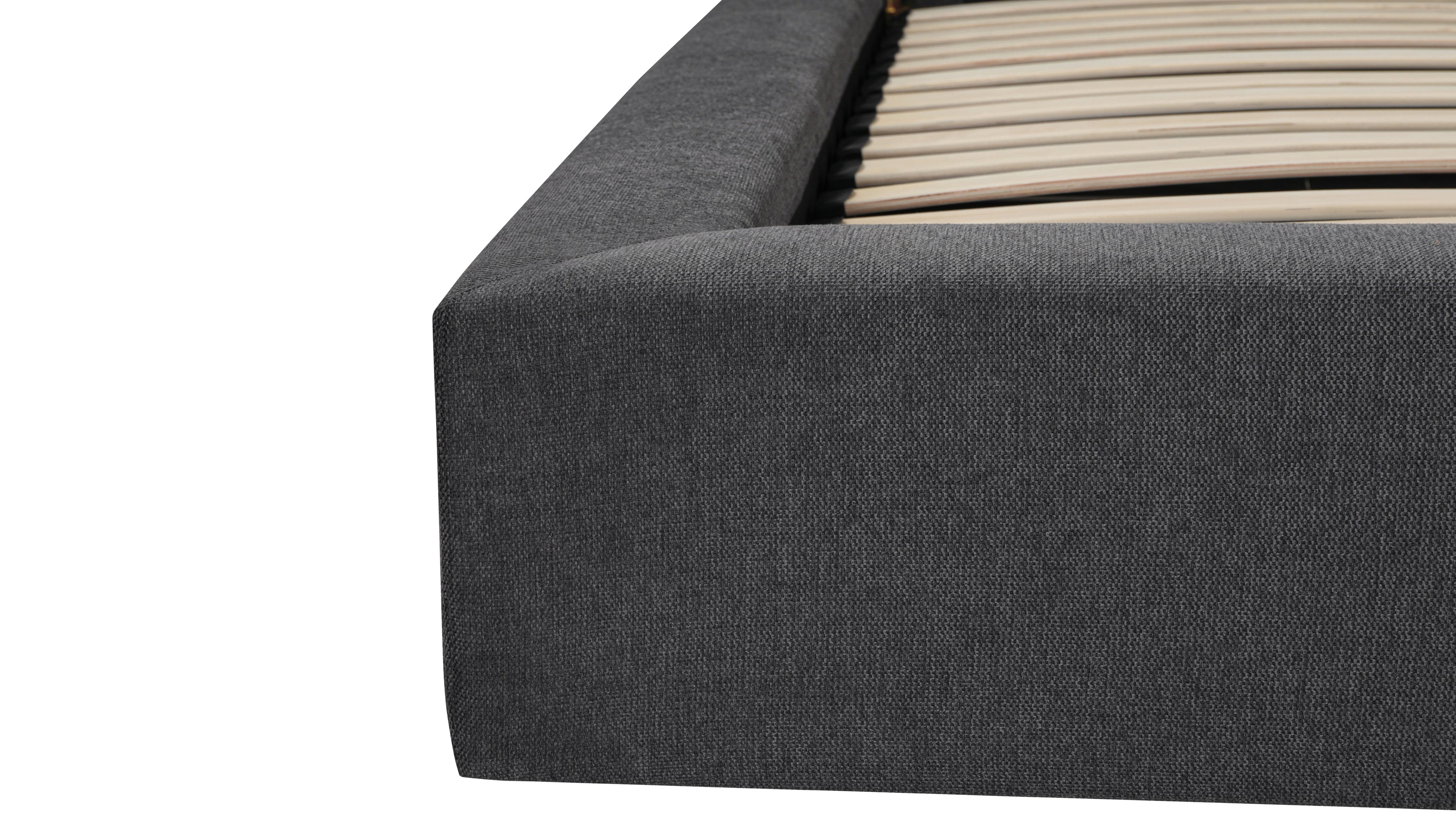 Lit matelassé avec rangement, Queen, gris sidéral