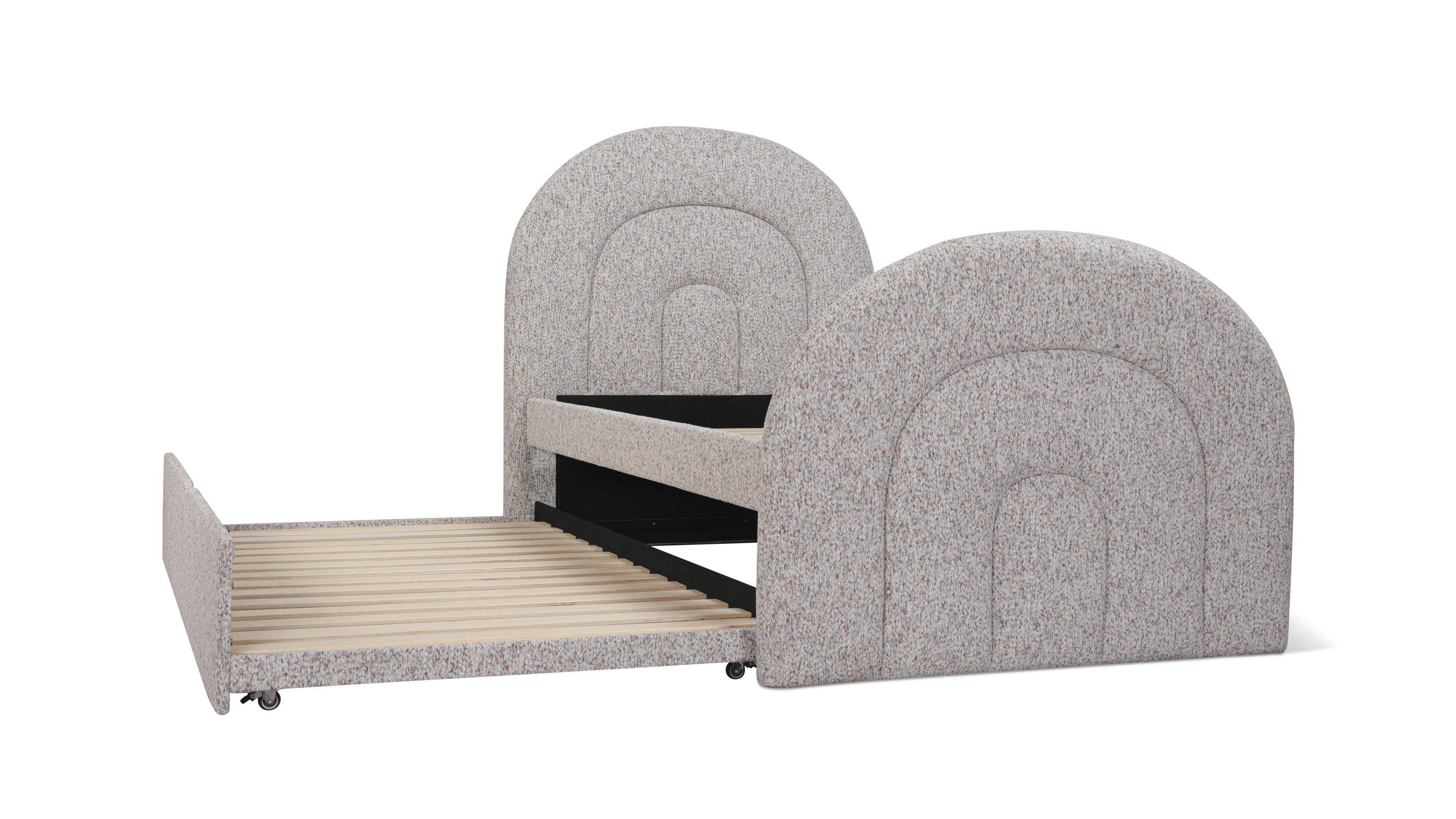 Lit gigogne Sunrise, deux places, couleur galets