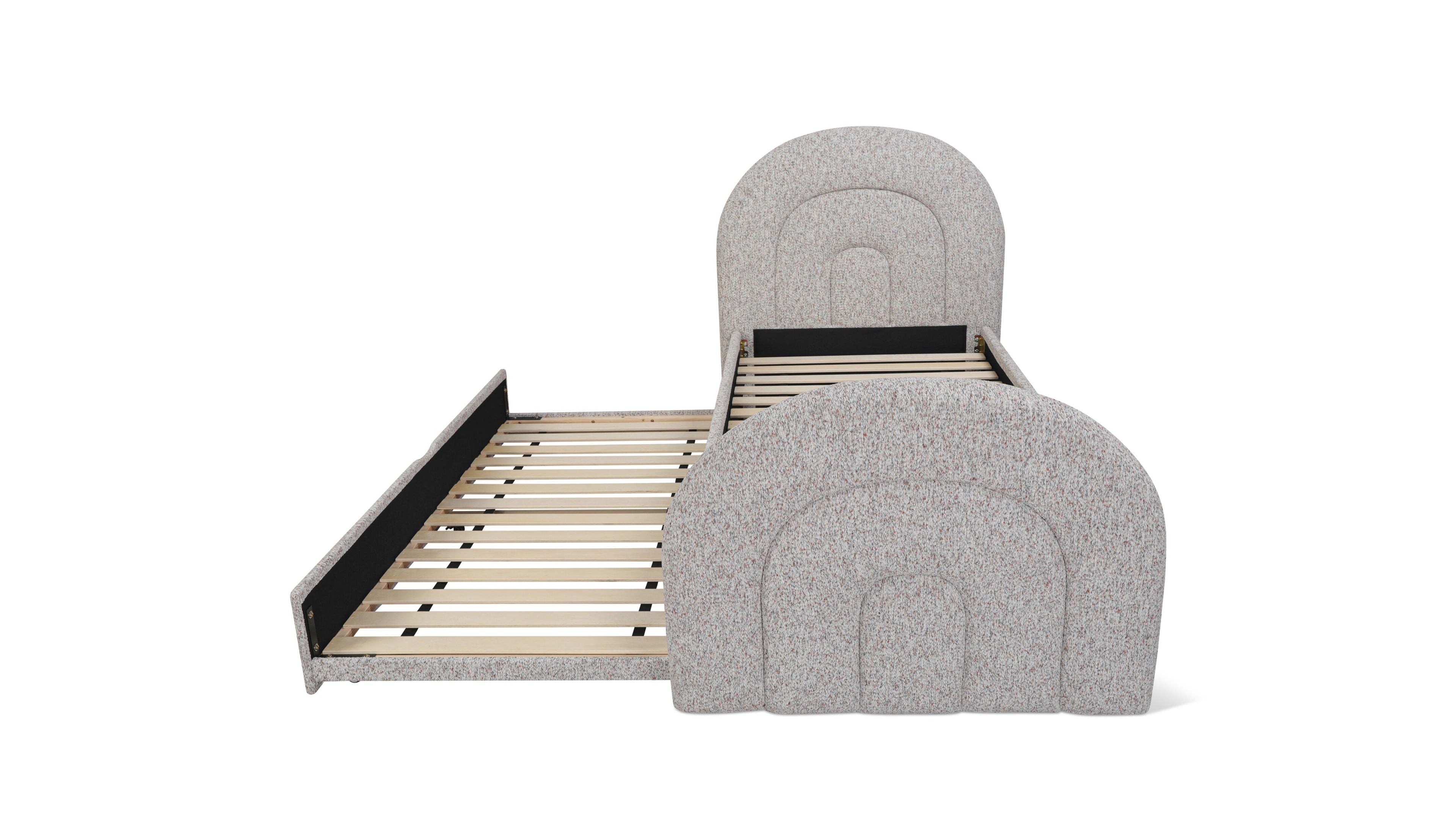 Lit gigogne Sunrise, deux places, couleur galets