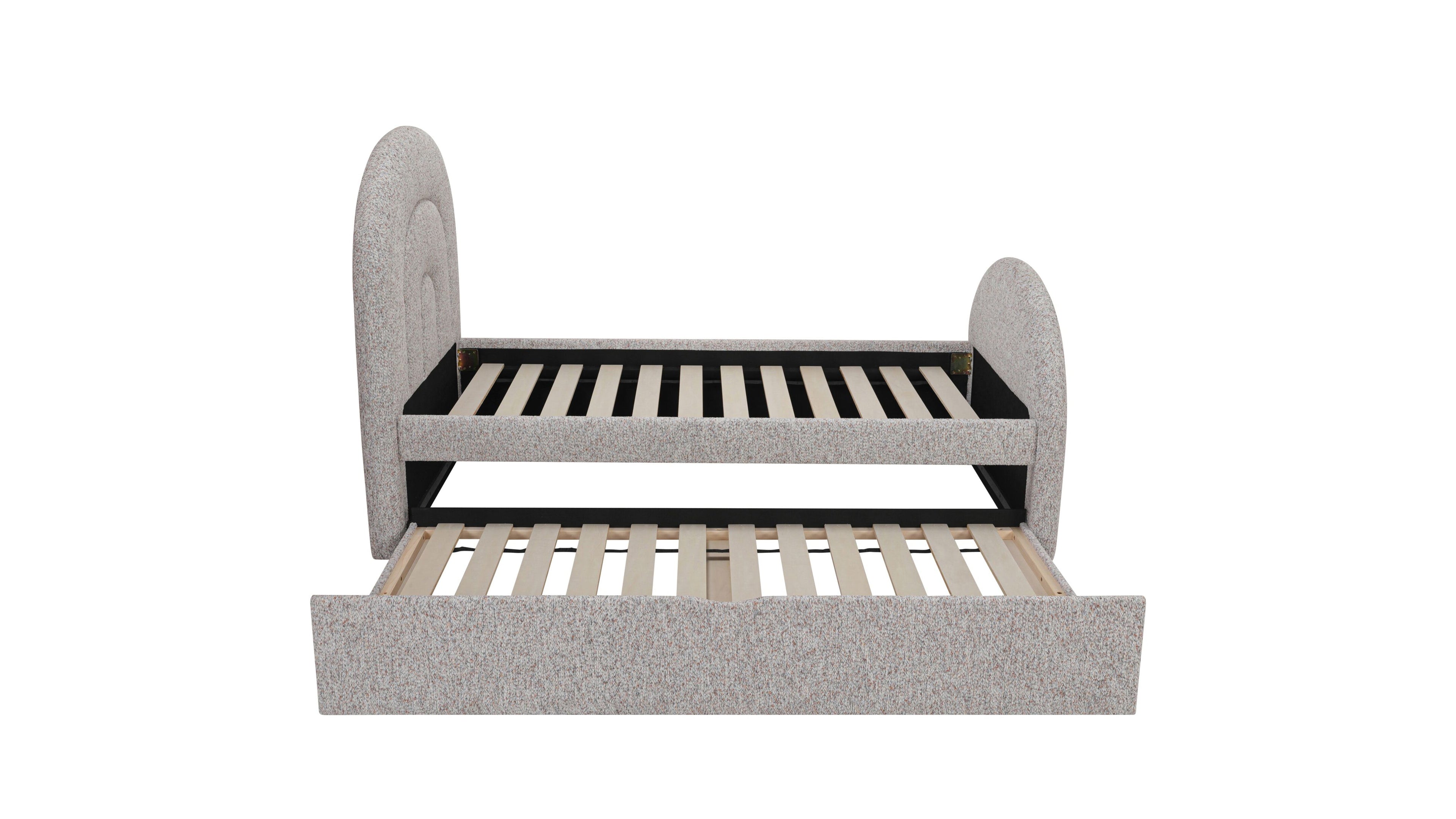 Lit gigogne Sunrise, deux places, couleur galets