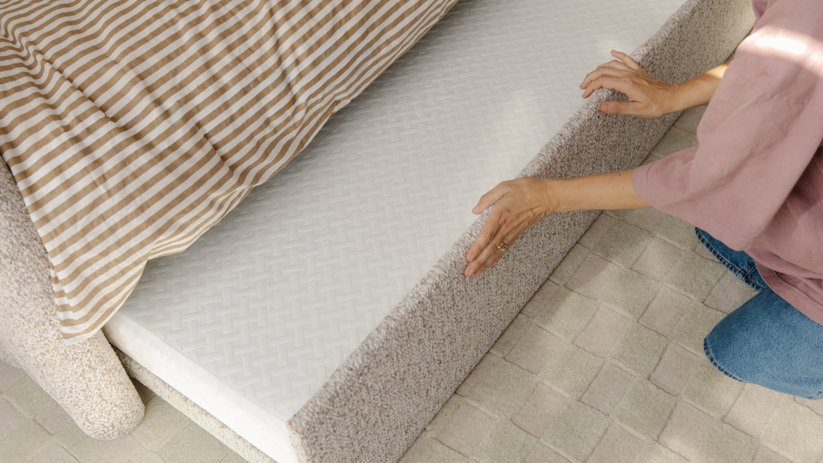 Lit gigogne Sunrise, deux places, couleur galets