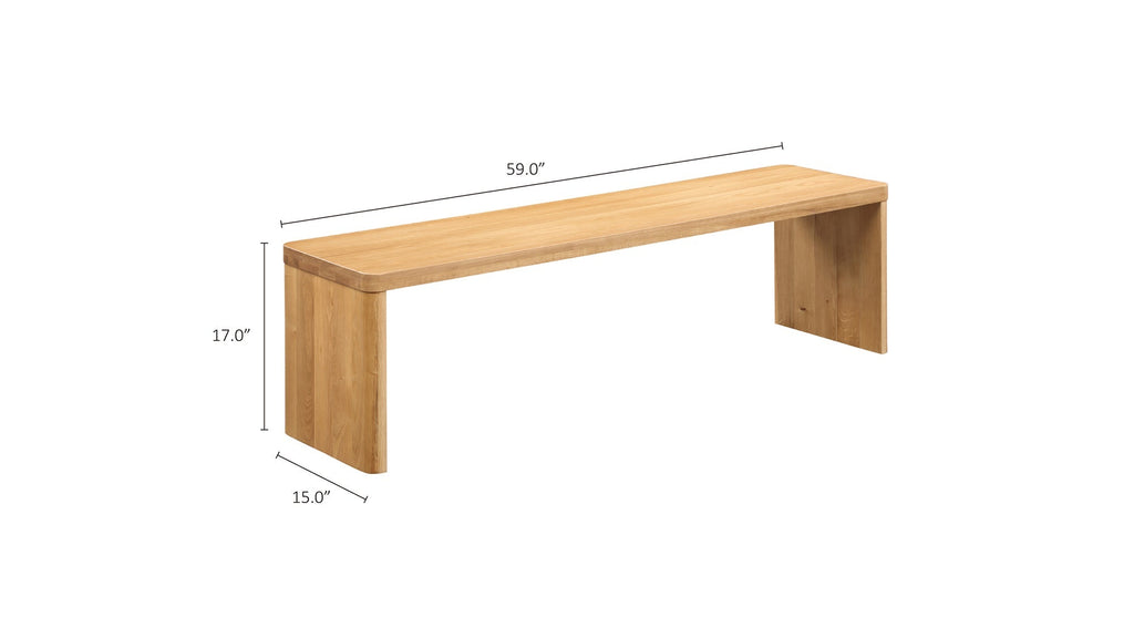 Banc Form, 3 places, chêne