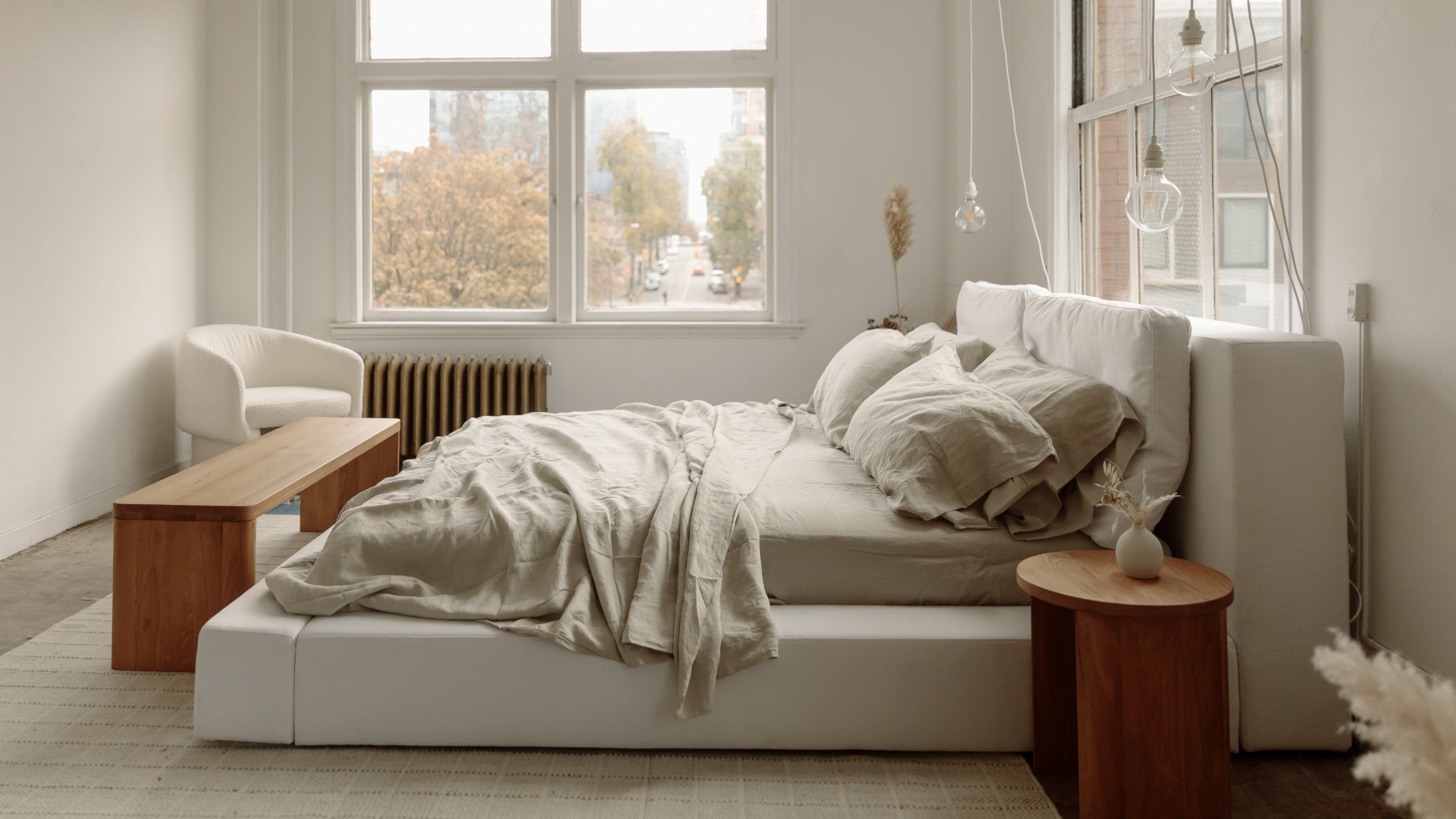 Banc Form, 3 places, chêne