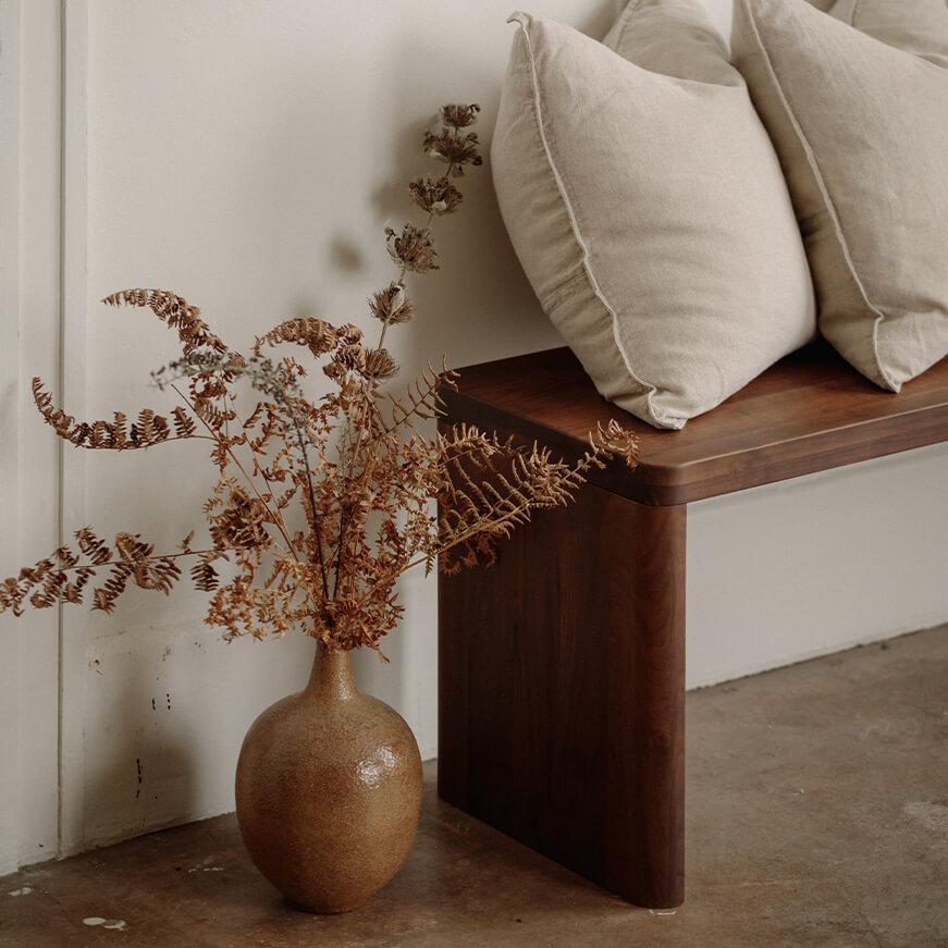 Banc Form, 4 places, noyer américain