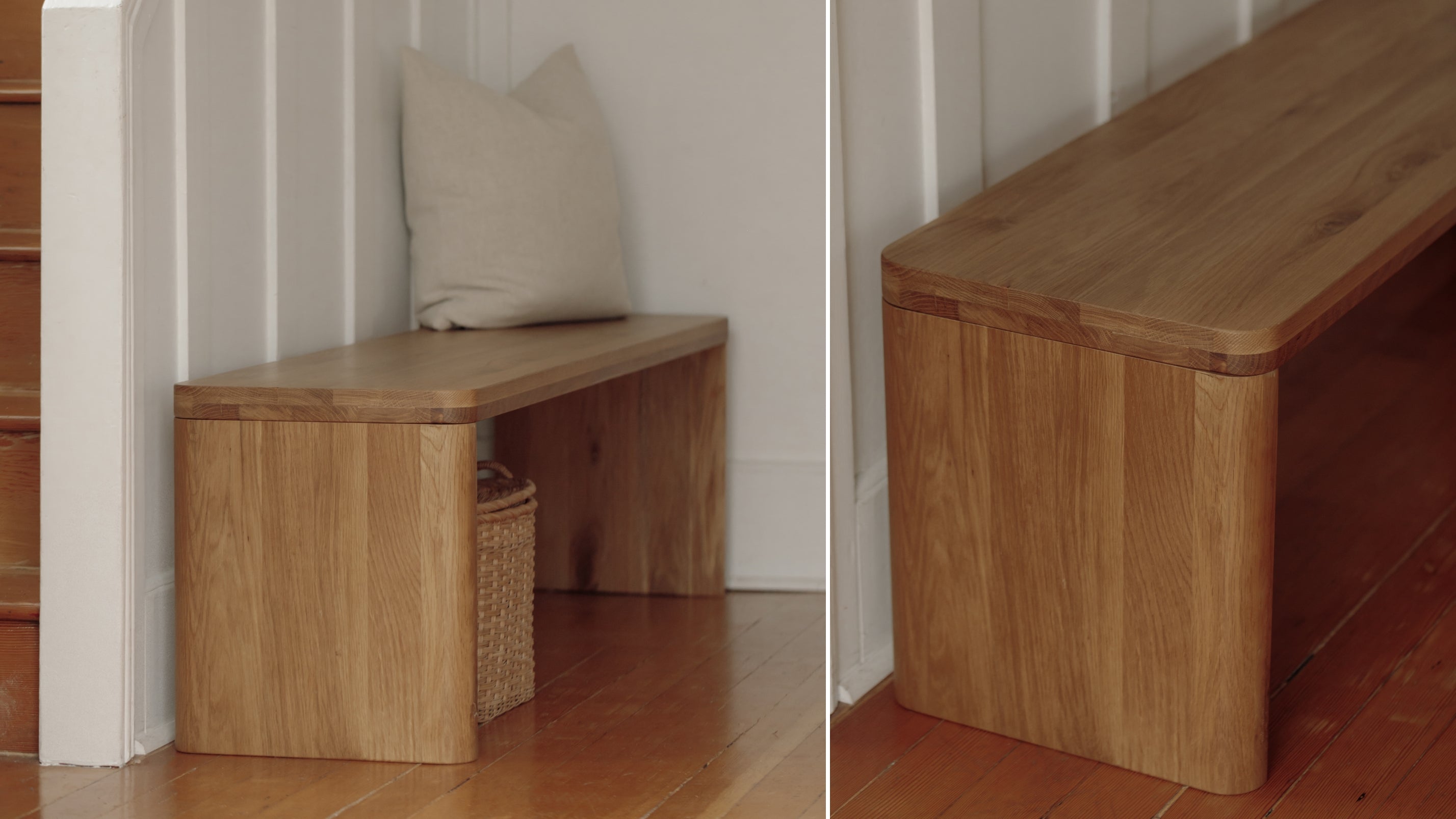 Banc Form, 2 places, chêne