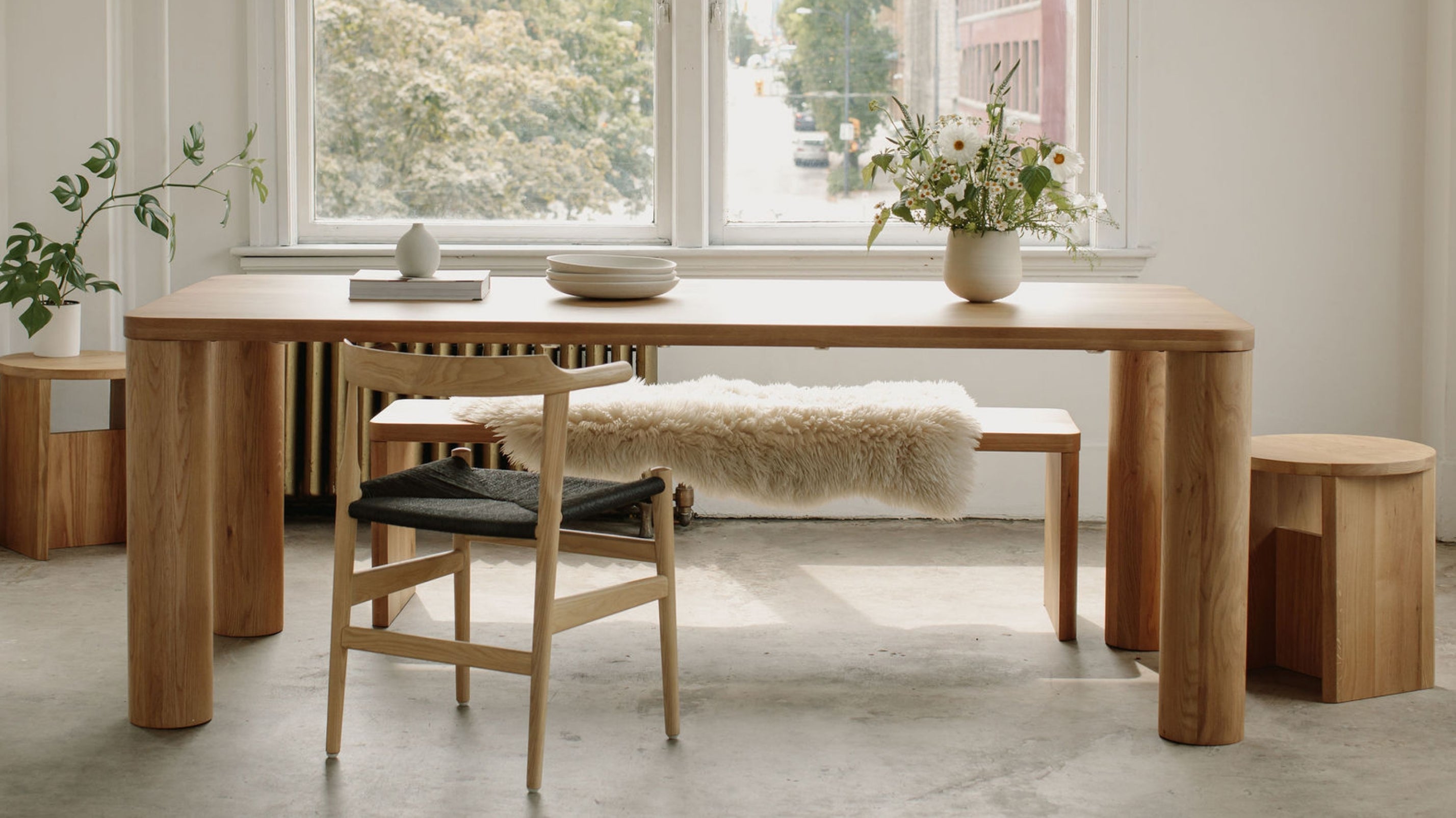 Banc Form, 2 places, chêne