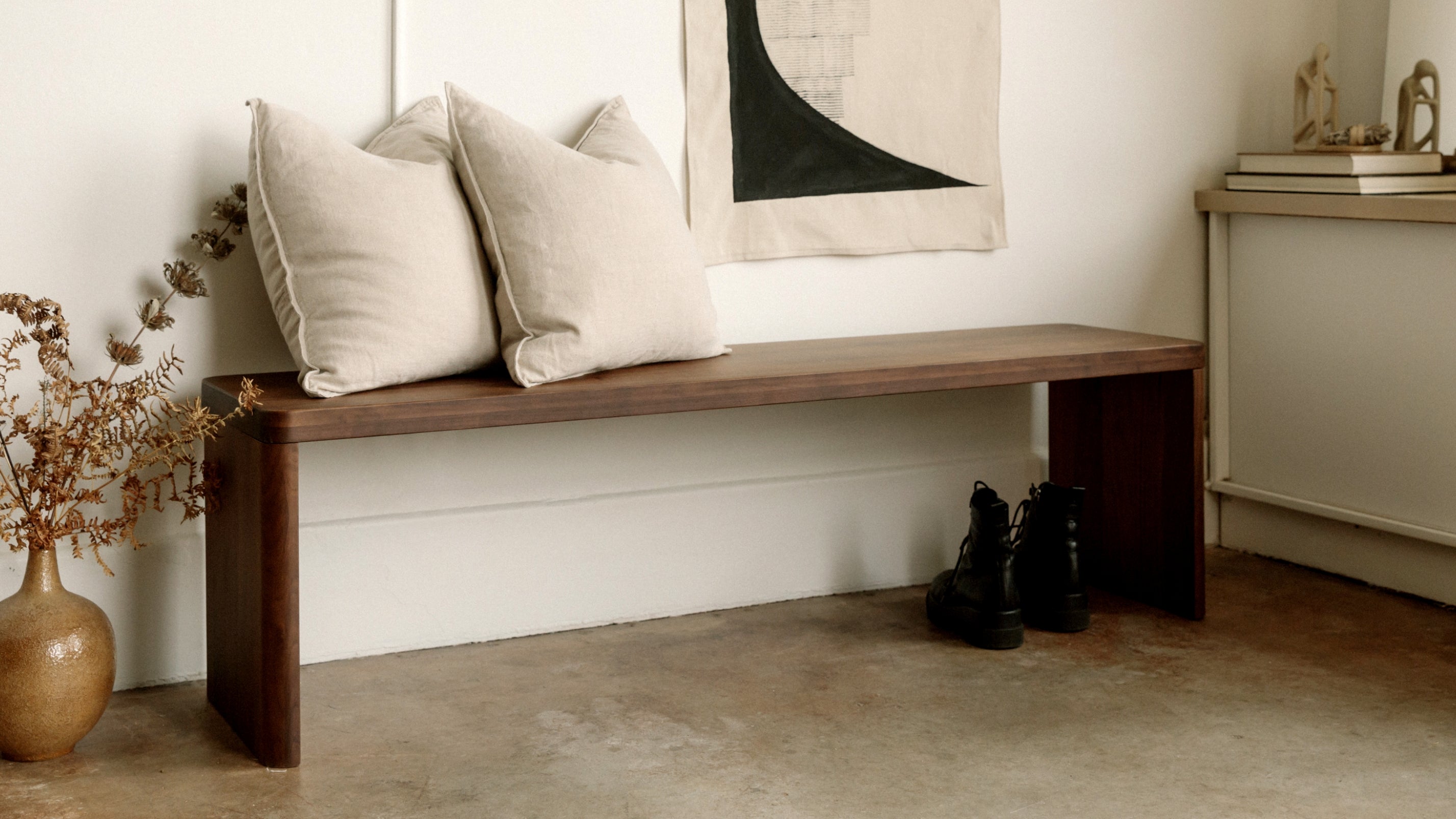 Banc Form, 2 places, noyer américain