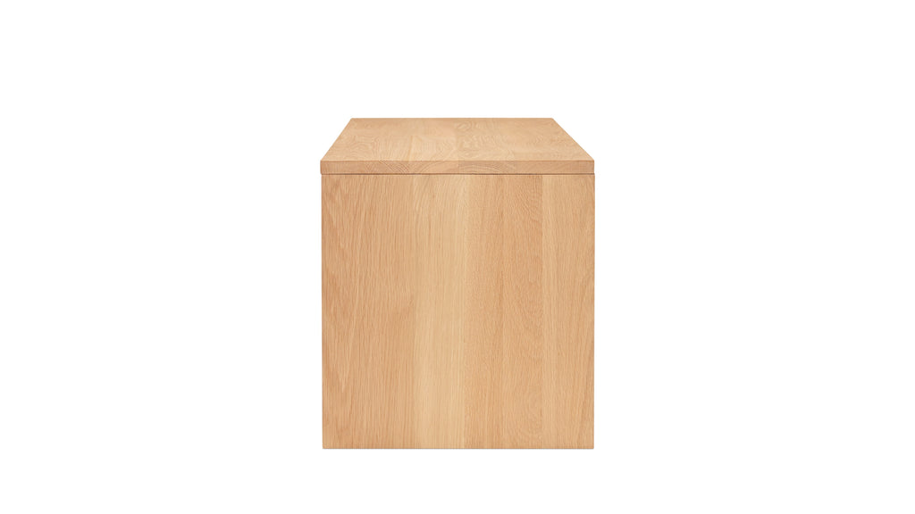 Banc de rangement quotidien, chêne