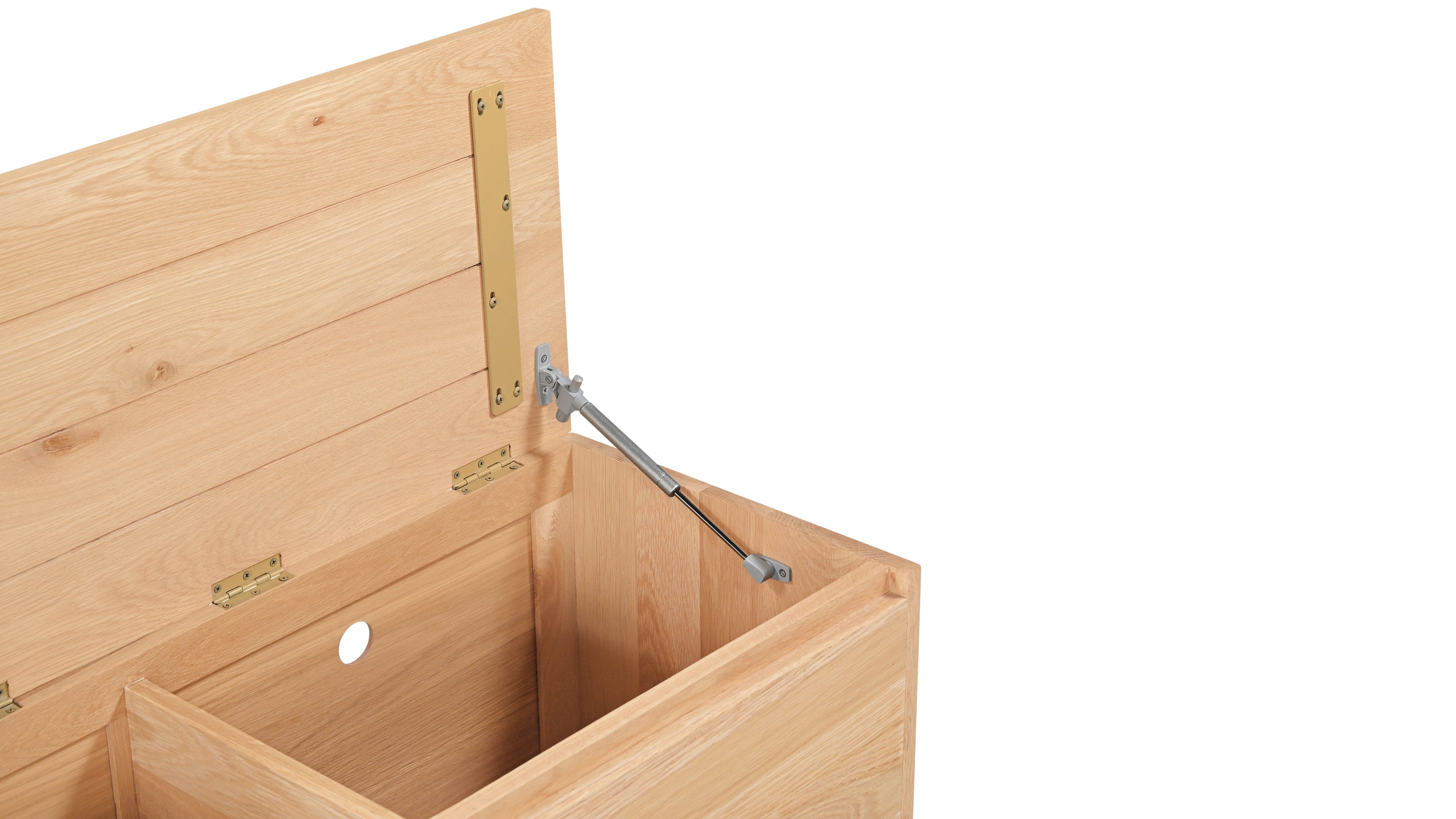 Banc de rangement quotidien, chêne