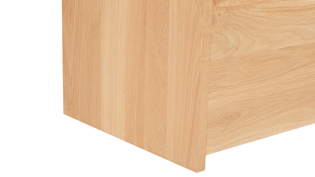 Banc de rangement quotidien, chêne