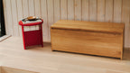 Banc de rangement quotidien, chêne