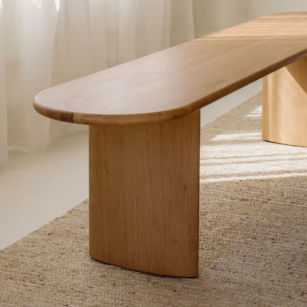 Banc Union, 3 places, chêne blanc