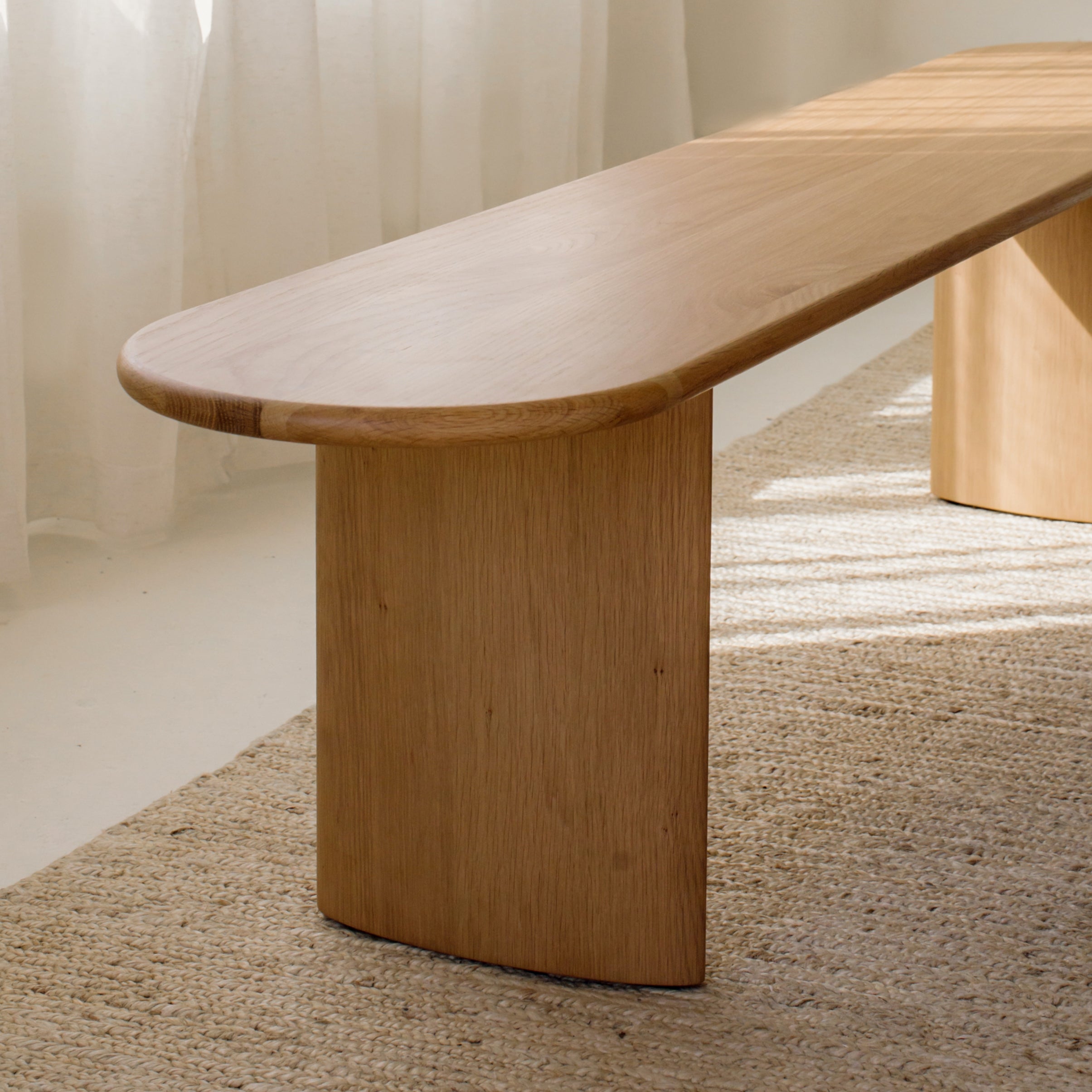 Banc Union, 3 places, chêne blanc