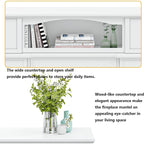 Cheminée électrique Bossin 43 avec manteau, insert de cheminée électrique de 23 pouces, meuble TV autonome avec foyer en bois