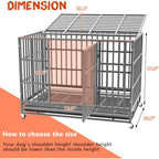 Cage pour chien Bossin 48/38 pouces, robuste et indestructible, cage anti-évasion avec roues verrouillables