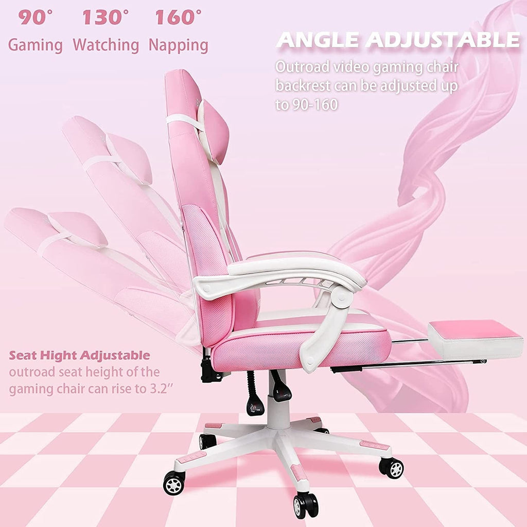 Chaise de jeu de style course BOSSIN, chaise de jeu grande et grande de 300 lb, chaise d'ordinateur à dossier haut