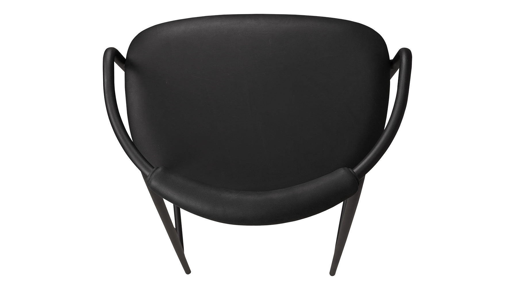 Tabouret de bar Slow Mornings, cuir anthracite/métal noir