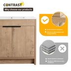 Beingnext Meuble-lavabo 24/30/36 avec porte à fermeture douce et étagère réglable