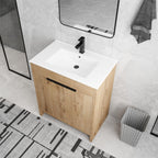 Beingnext Meuble-lavabo 24/30/36 avec porte à fermeture douce et étagère réglable