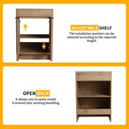 Beingnext Meuble-lavabo 24/30/36 avec porte à fermeture douce et étagère réglable