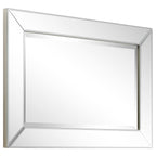 Miroir mural rectangulaire biseauté transparent HD pour salle de bain, coiffeuse et chambre à coucher, 3 tailles