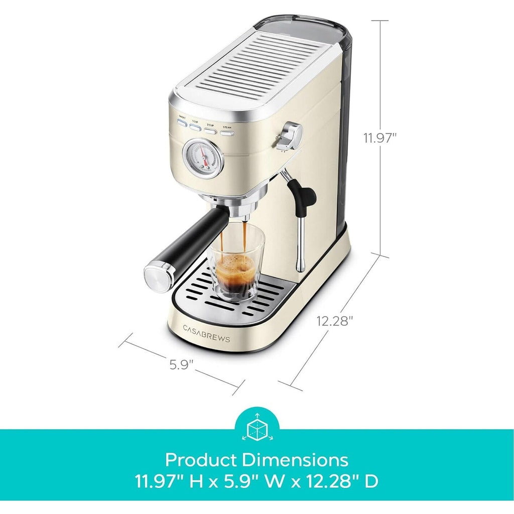Machine à expresso CASABREWS CM5418 20 bars avec buse vapeur pour mousse de lait