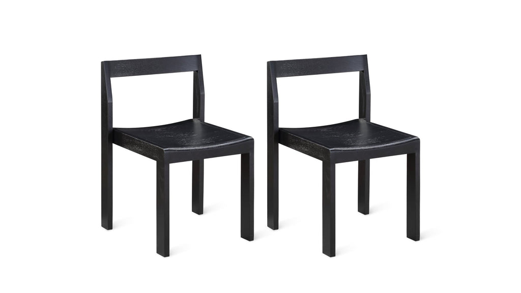 Chaises de salle à manger Plane (lot de deux), chêne noir