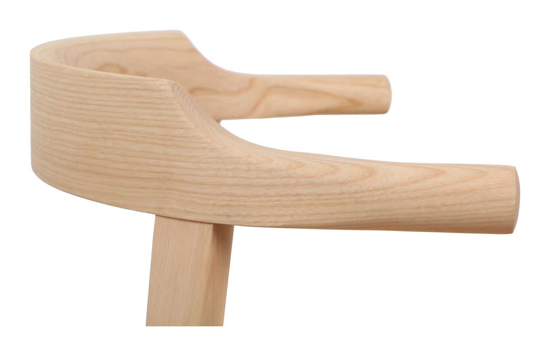 Chaise de salle à manger à dossier rabattable, assise en bois, frêne