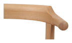 Chaise de salle à manger à dossier rabattable, assise en bois, chêne teinté