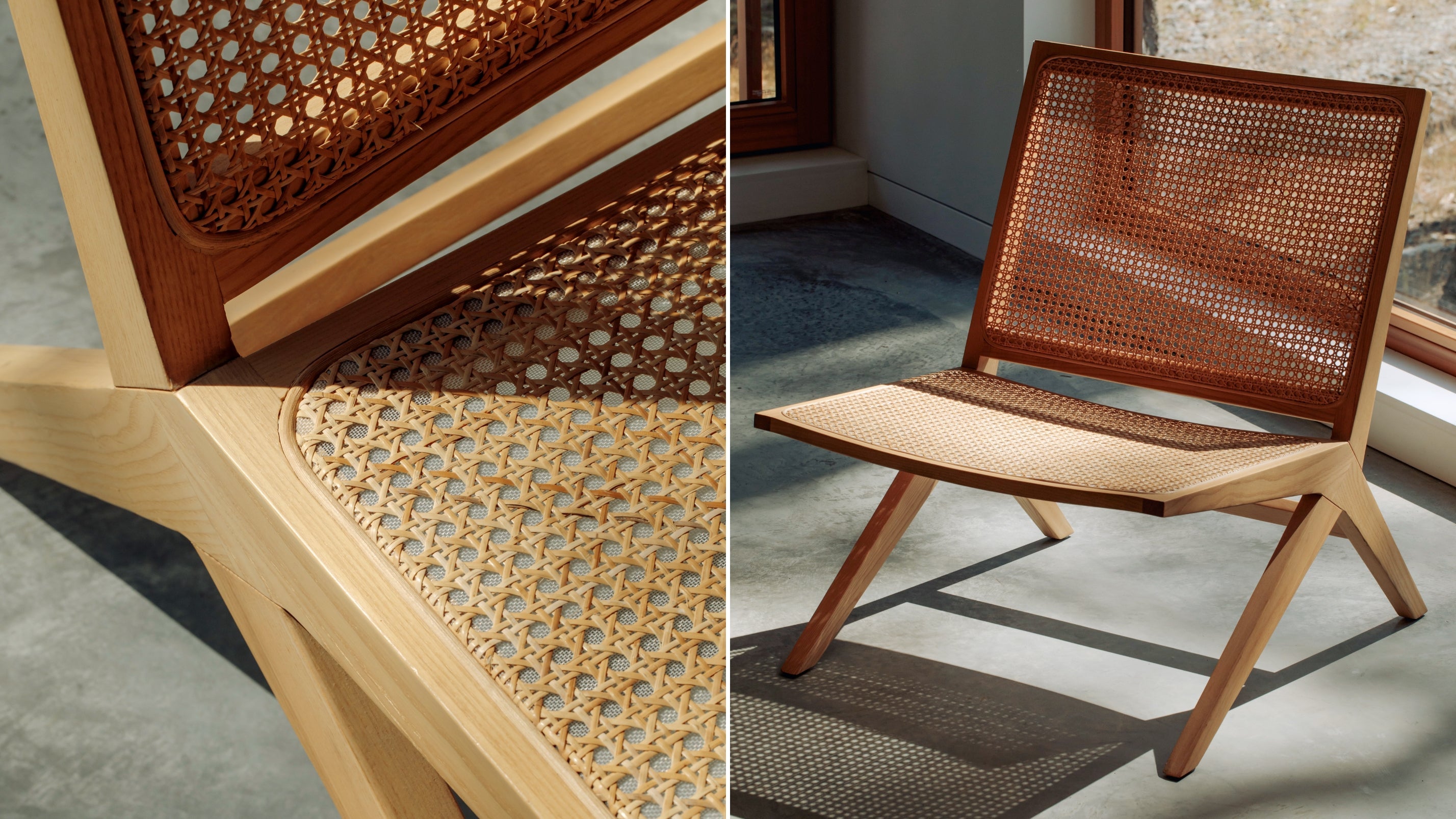 Fauteuil de salon Endless Summer, rotin naturel/frêne