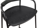 Tabouret de comptoir Slow Mornings, noir/métal noir