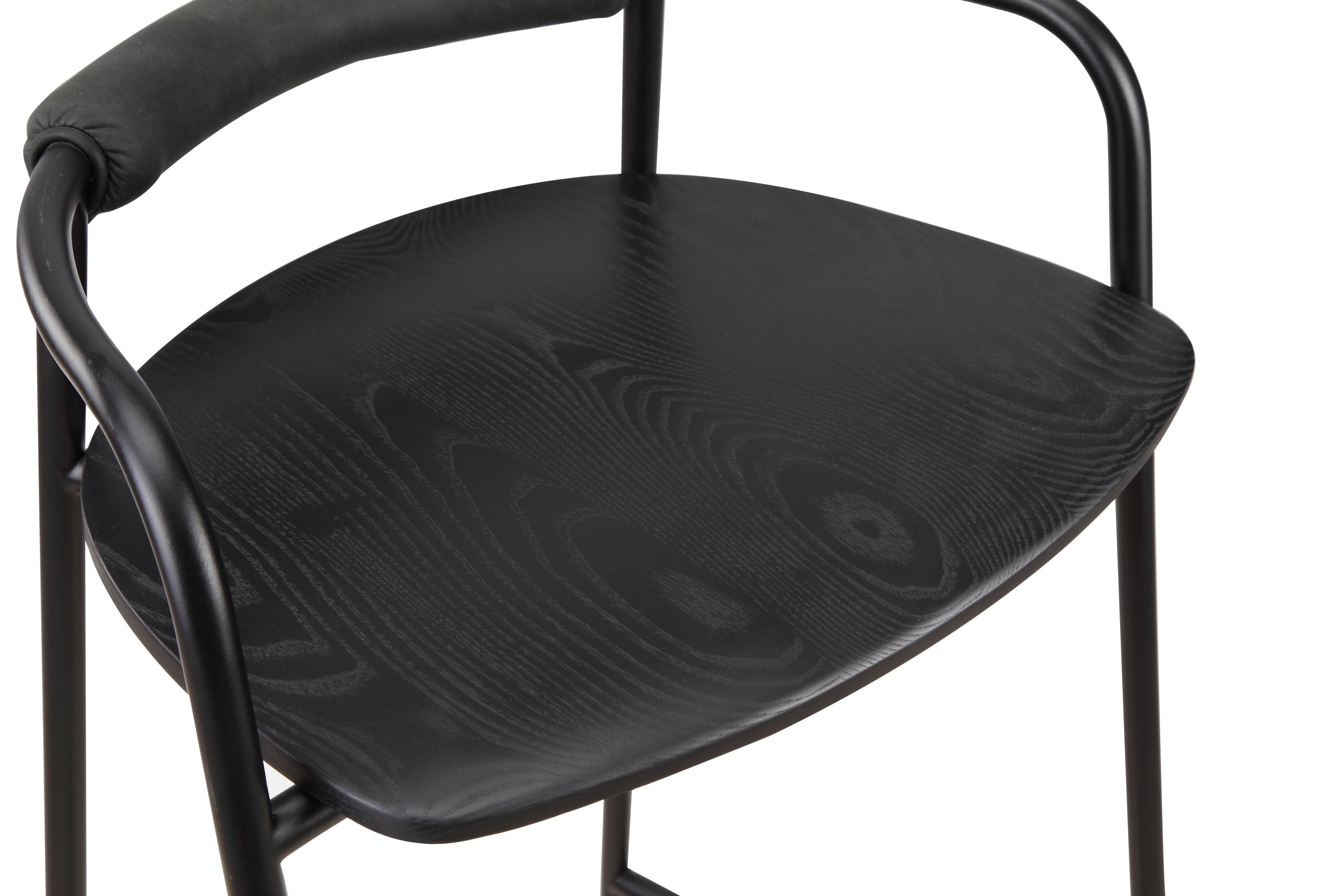 Tabouret de comptoir Slow Mornings, noir/métal noir