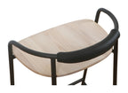 Tabouret de comptoir Slow Mornings, métal naturel/noir