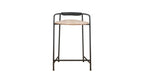 Tabouret de comptoir Slow Mornings, métal naturel/noir