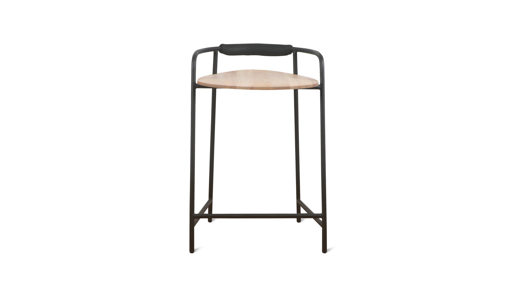 Tabouret de comptoir Slow Mornings, métal naturel/noir