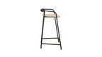 Tabouret de comptoir Slow Mornings, métal naturel/noir