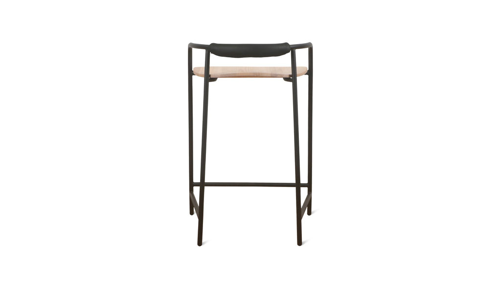 Tabouret de comptoir Slow Mornings, métal naturel/noir